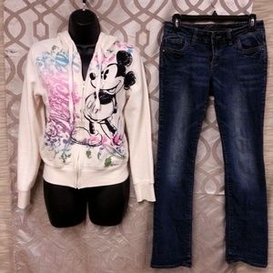 Maurices Morgan Girl Jeans Wash Disney Zip UP